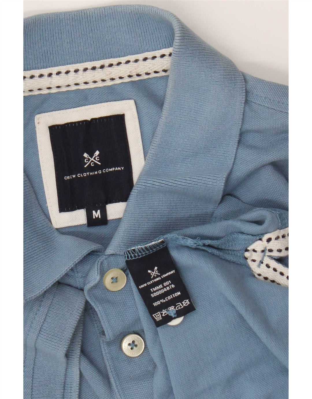Ανδρικό Πόλο Μπλουζάκι Crew Clothing, μεσαίο μπλε βαμβακερό