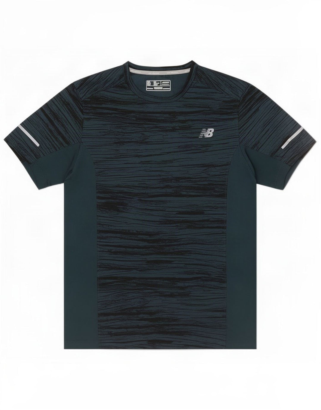 New Balance Ανδρικό T-Shirt Top Medium Green Flecked Polyester