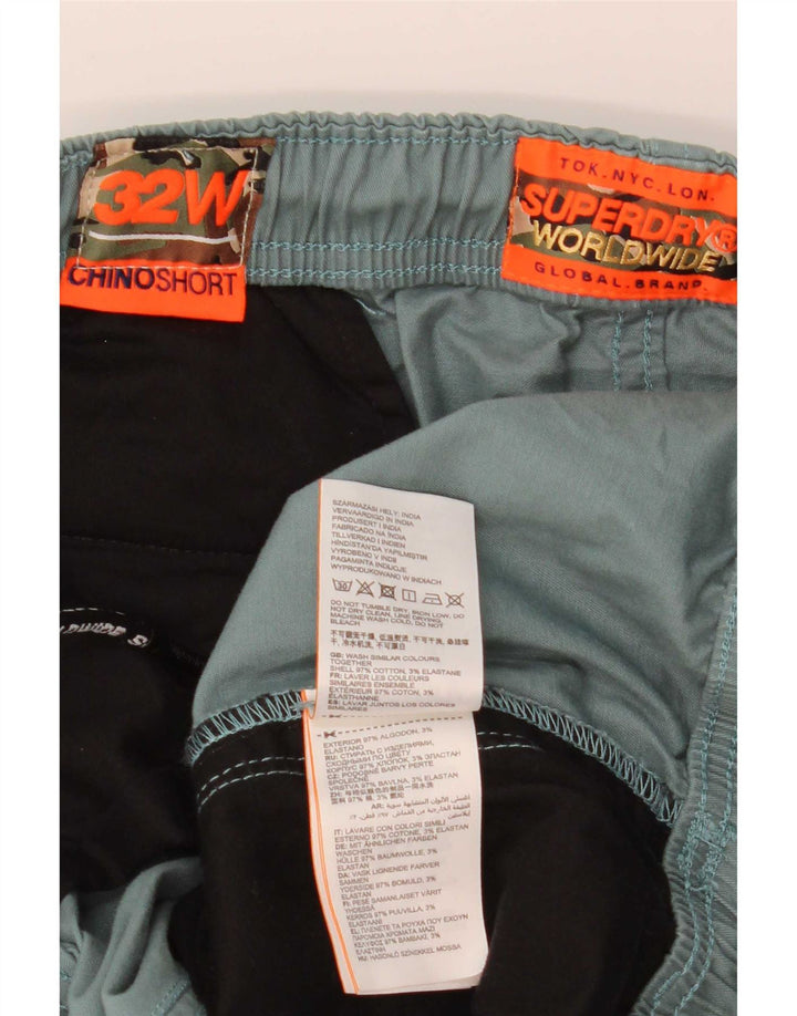 Ανδρικό σορτς Chino Superdry W32 Βαμβακερό μεσαίο πράσινο