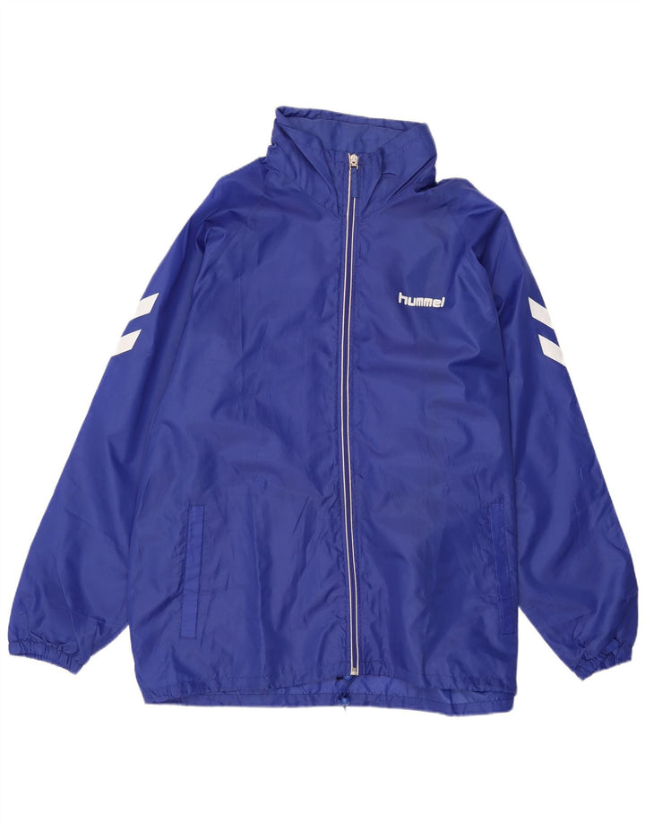 Ανδρικό μπουφάν βροχής με κουκούλα HUMMEL UK 42 XL Μπλε Πολυεστέρας