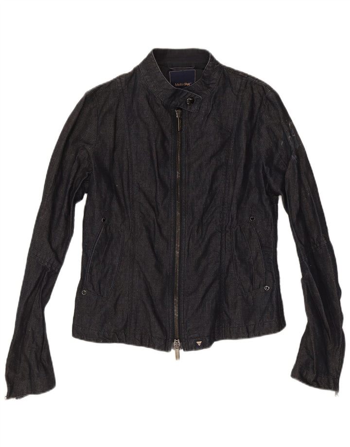 Meltin' Pot Γυναικείο Τζιν Μπουφάν UK 12 Medium Navy Blue Cotton