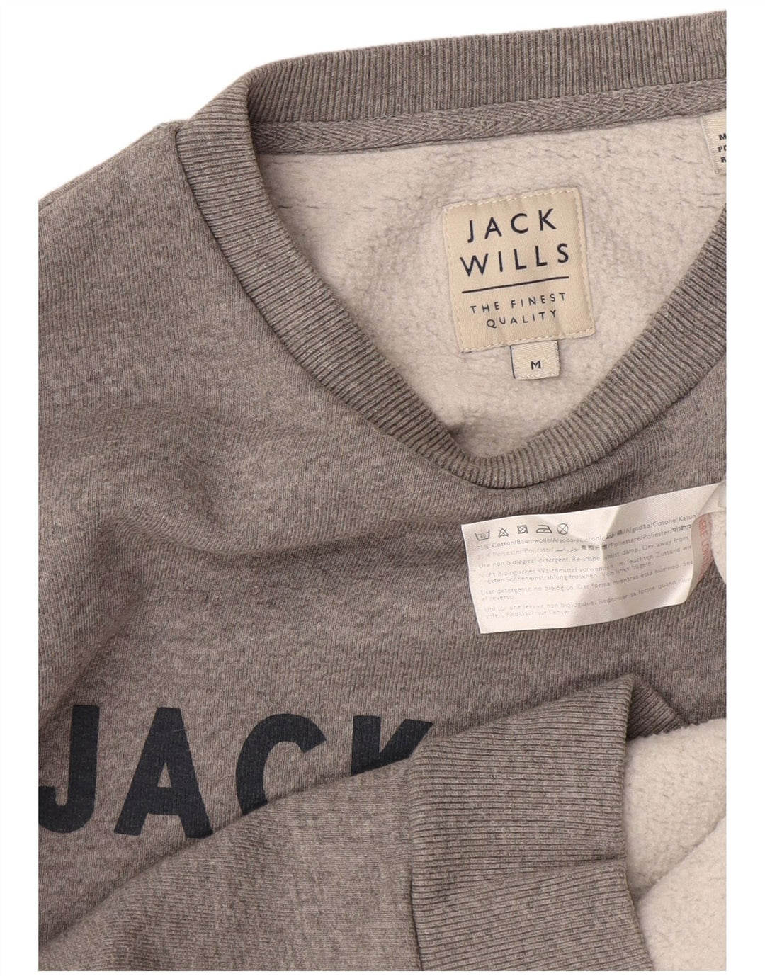 Ανδρικό γραφικό φούτερ Jack Wills, μεσαίο γκρι βαμβακερό