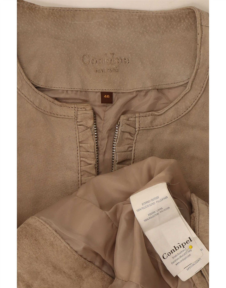 Conbipel Γυναικείο Suede Jacket IT 46 Large Beige Leather