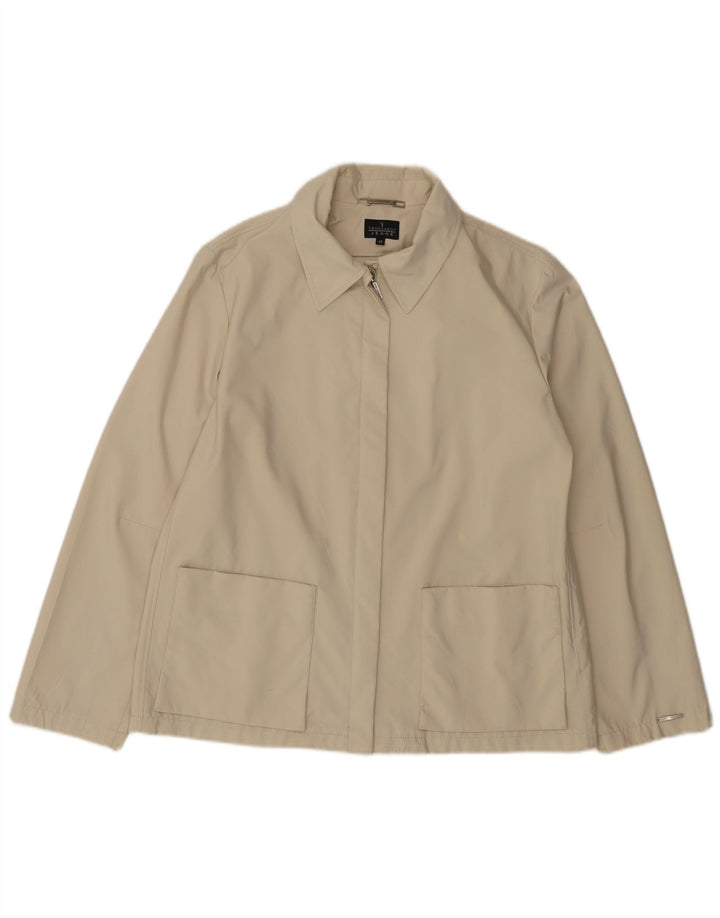 Trussardi Jeans Γυναικείο Bomber Jacket IT 46 Large Beige Βαμβακερό