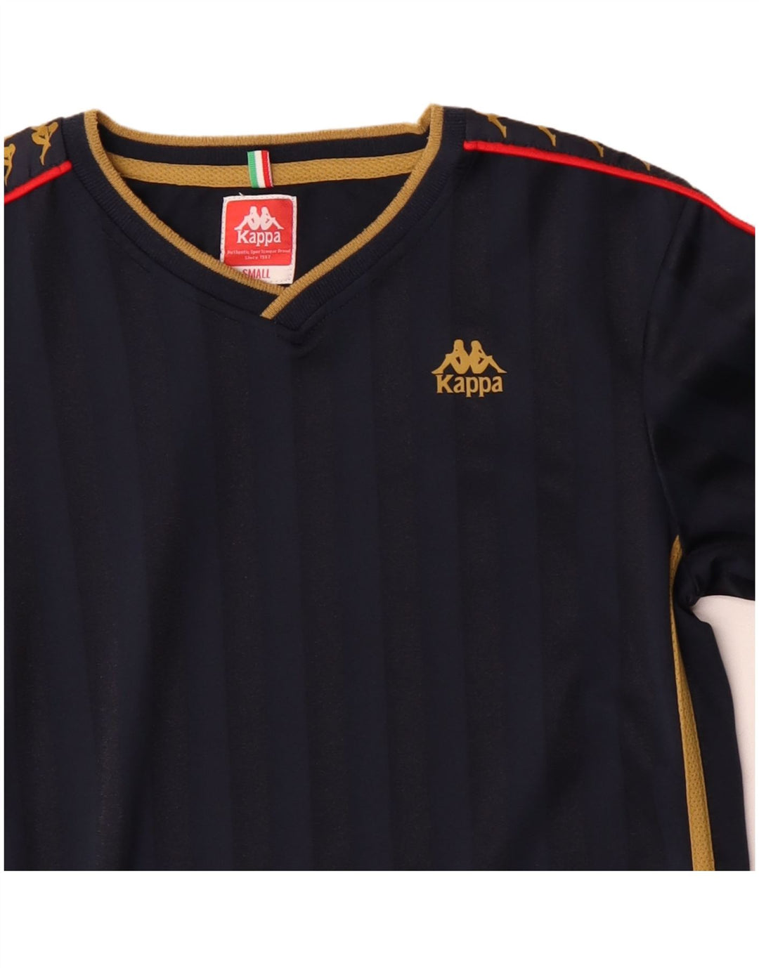 Ανδρικό γραφικό T-Shirt Kappa Top Small Navy Blue Polyester