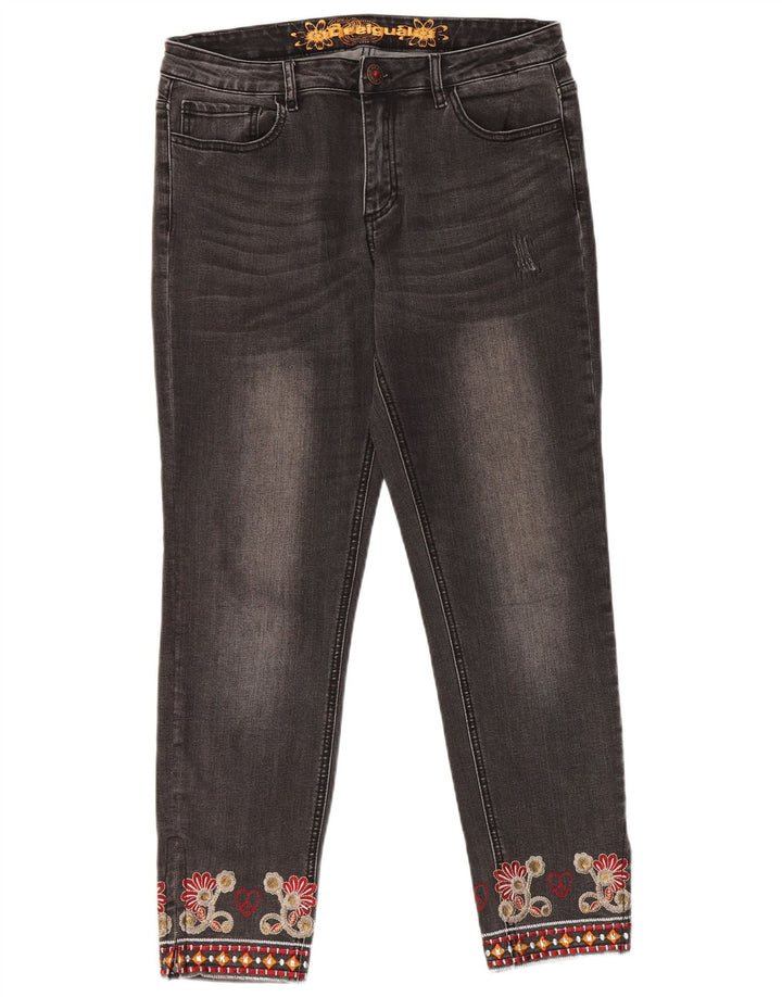 Γυναικείο ίσιο τζιν Desigual W32 L28 Γκρι Floral