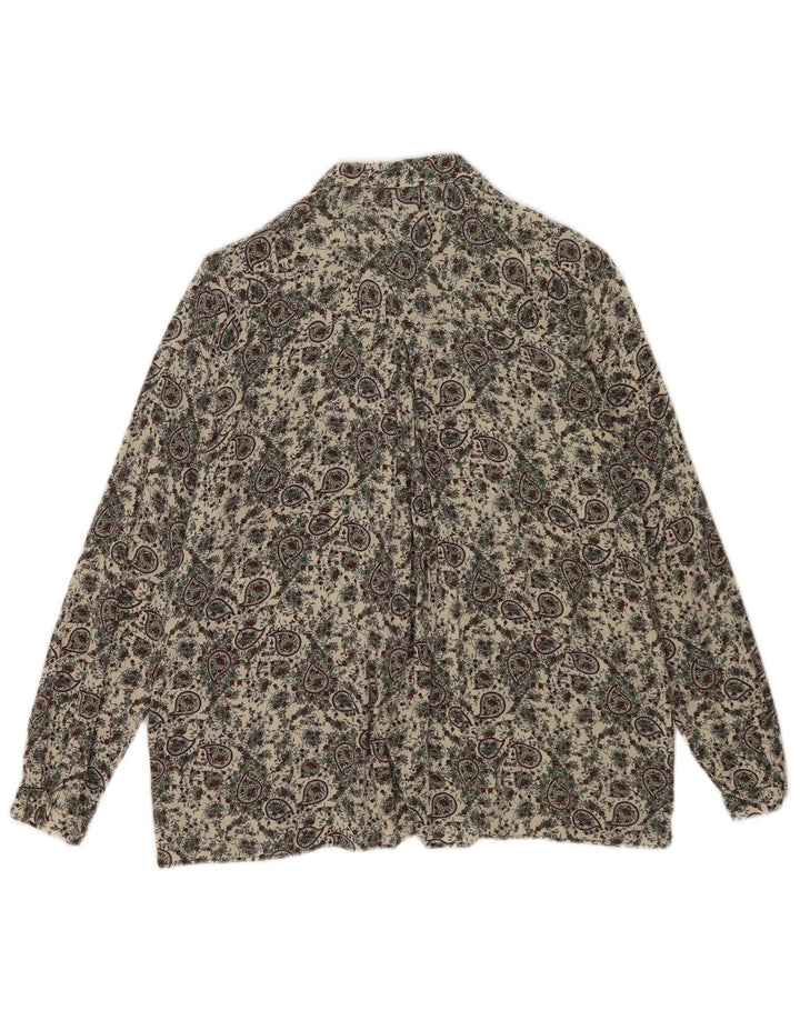 Zara Γυναικείο πουκάμισο UK 10 Small Beige Paisley