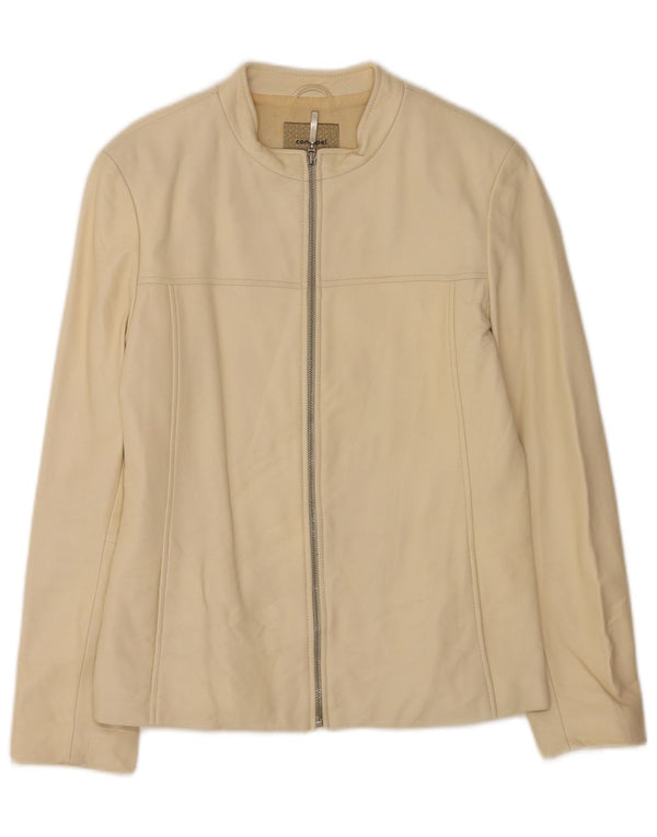 Conbipel Γυναικείο Bomber Δερμάτινο Μπουφάν IT 42 Medium Beige