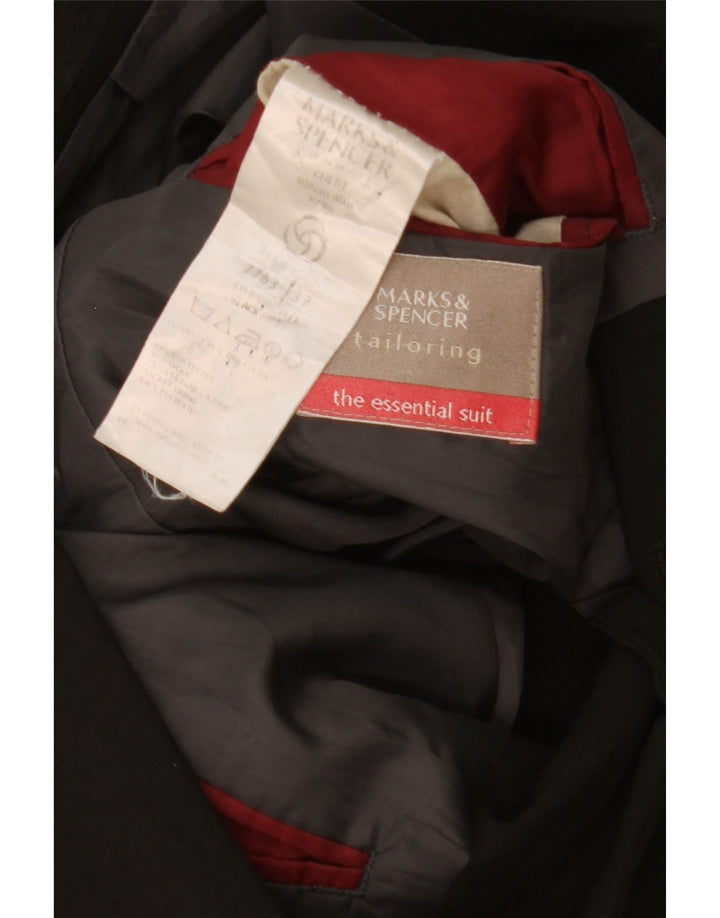 Marks & Spencer Ανδρικό σακάκι 3 κουμπιών σακάκι UK 40 μεσαίο μαύρο πολυεστέρα