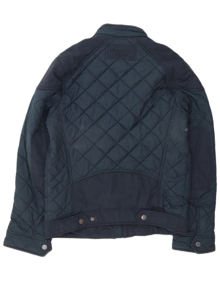 Ανδρικό καπιτονέ μπουφάν Abercrombie & Fitch UK 36 Small Navy Blue Polyester