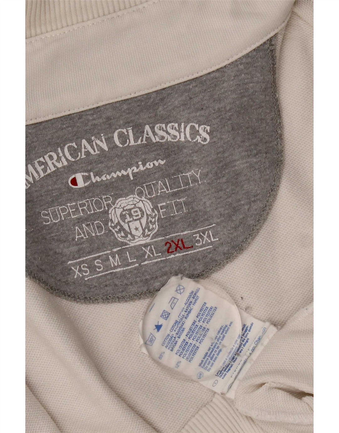 Ανδρική φόρμα Champion Top Jacket 2XL Λευκό βαμβακερό