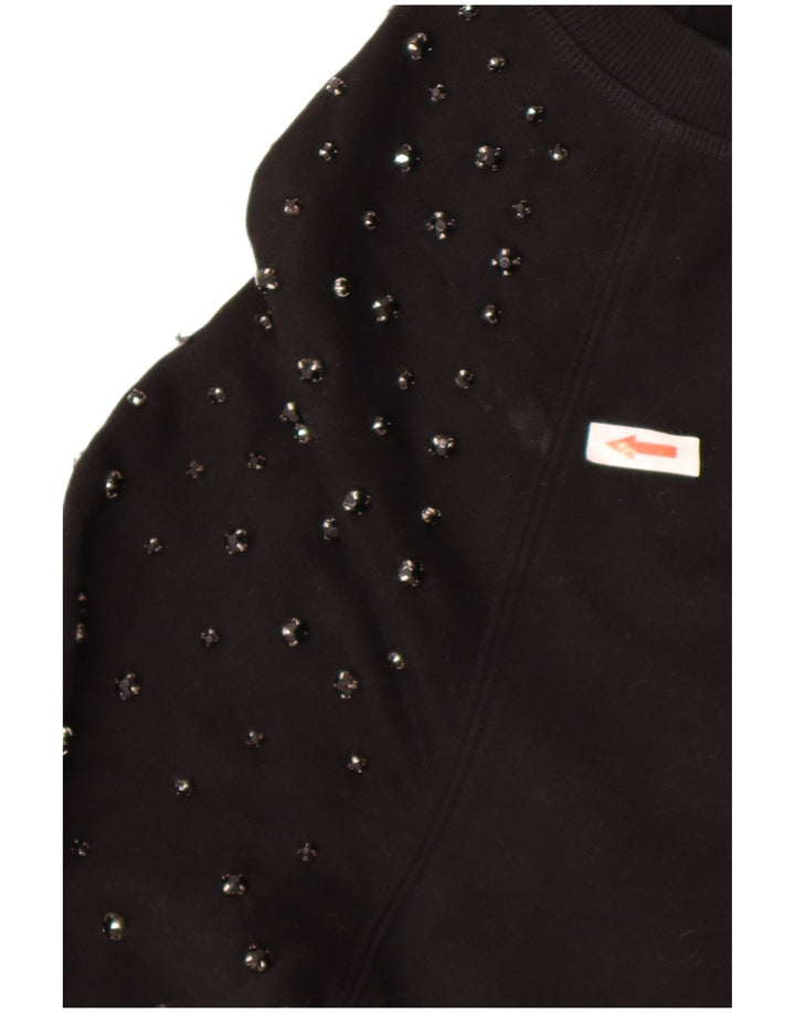 Marks & Spencer Γυναικεία φούτερ μεγάλου μεγέθους Jumper UK 6 XS Μαύρο βαμβακερό