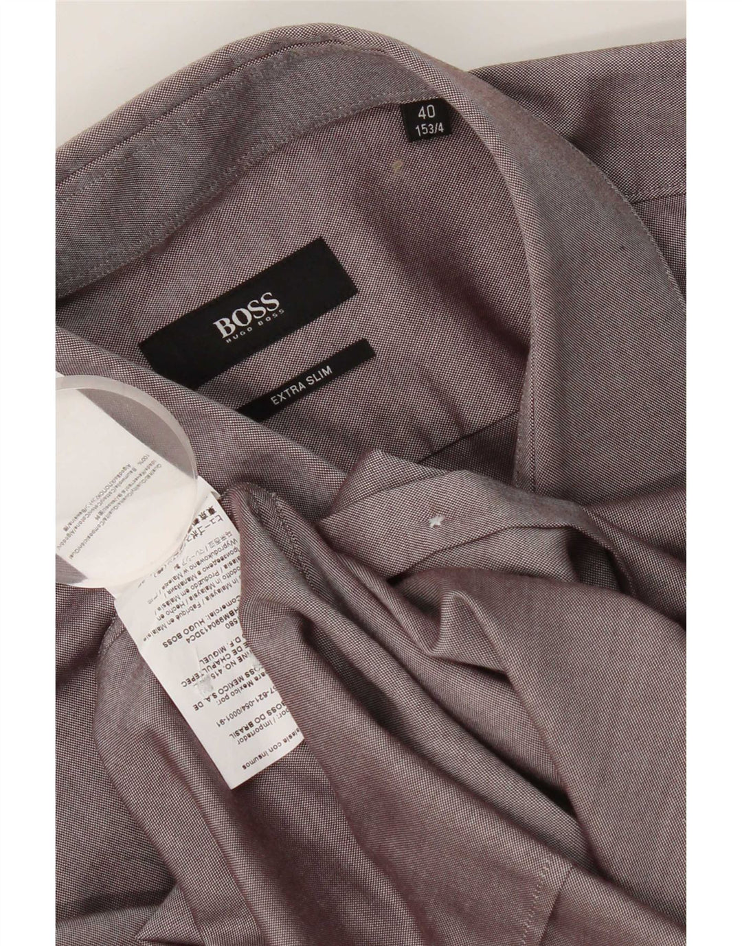 Ανδρικό πουκάμισο Hugo Boss Extra Slim Fit Size 40 15 1/2 Medium Grey Cotton