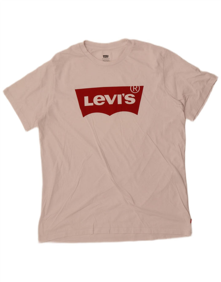 Ανδρικό γραφικό T-Shirt Levi's Top Large White