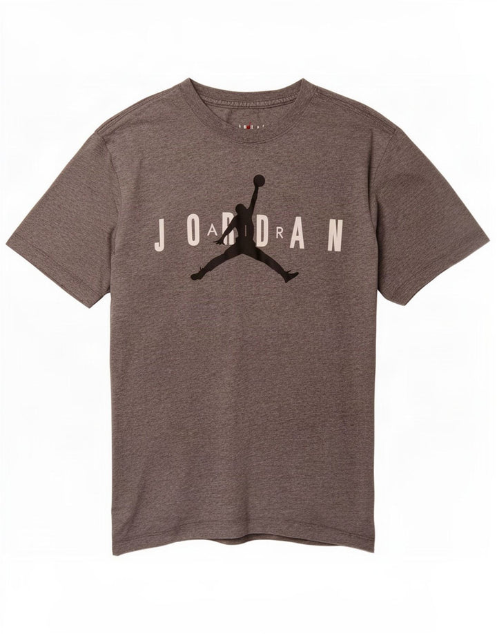 Jordan Ανδρικό γραφικό T-Shirt Top Μικρό γκρι βαμβακερό