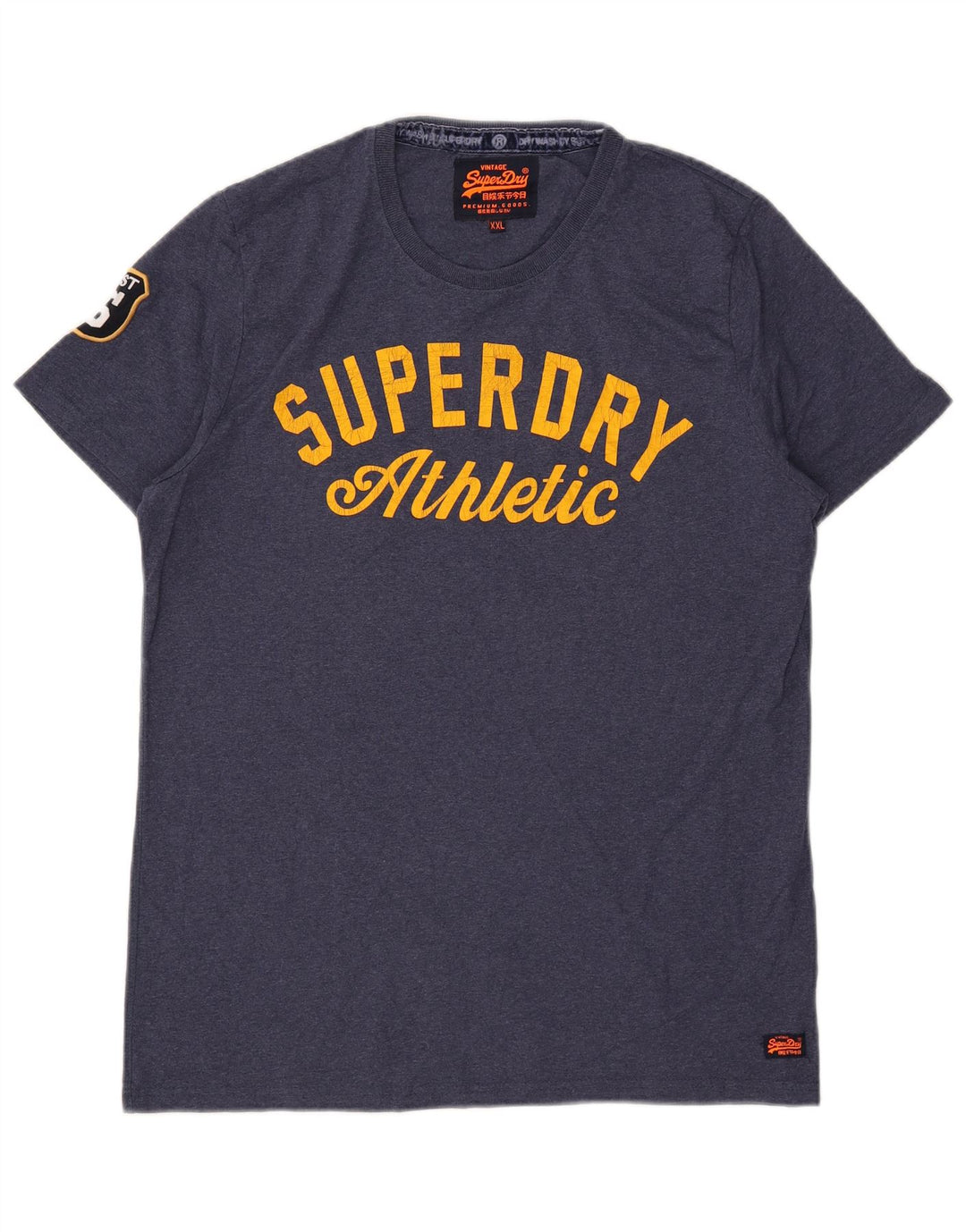 Ανδρικό γραφικό T-Shirt Superdry Top 2XL Navy Blue Polyester