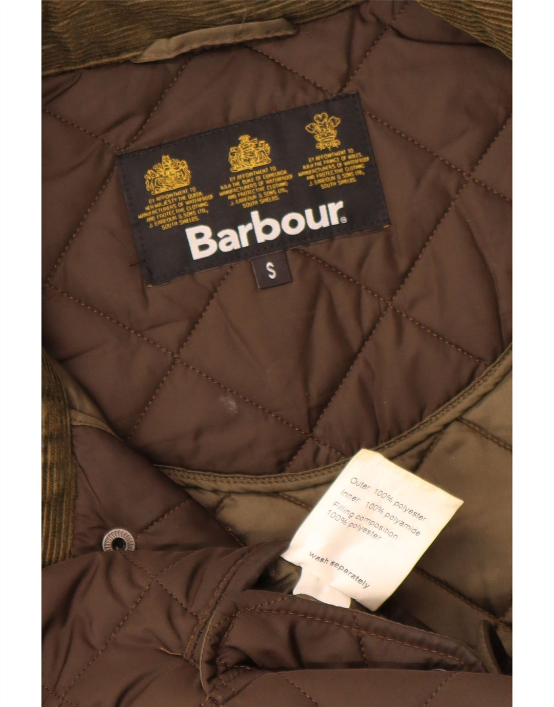 Ανδρικό καπιτονέ μπουφάν Barbour UK 36 Small Brown Polyester
