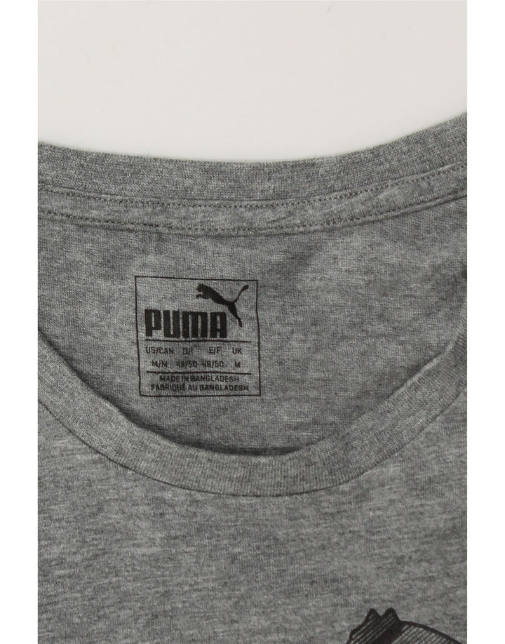 Ανδρικό γραφικό μπλουζάκι Puma Top Medium Grey Flecked