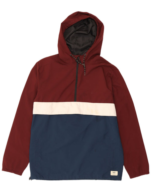 Ανδρικό μπουφάν βροχής με κουκούλα Vans UK 38 Medium Burgundy Colorblock