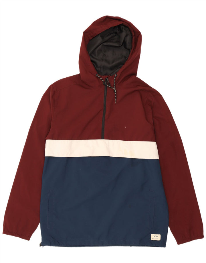 Ανδρικό μπουφάν βροχής με κουκούλα Vans UK 38 Medium Burgundy Colorblock