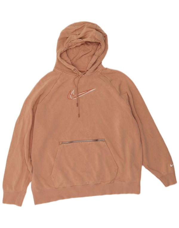 Γυναικείο γραφικό υπερμεγέθη κουκούλα Nike UK 14 Μεσαίο ροζ βαμβακερό