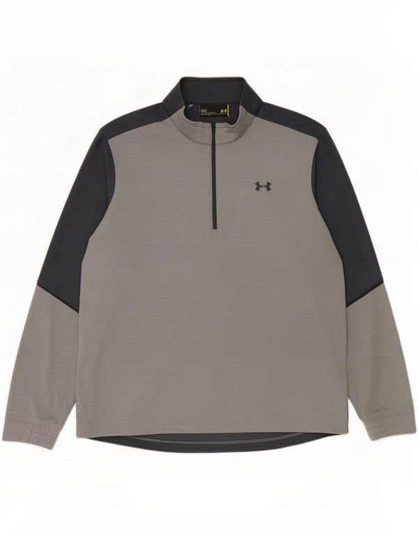 Ανδρική φόρμα με γραφικό πουλόβερ Under Armour Top Large Grey Colourblock