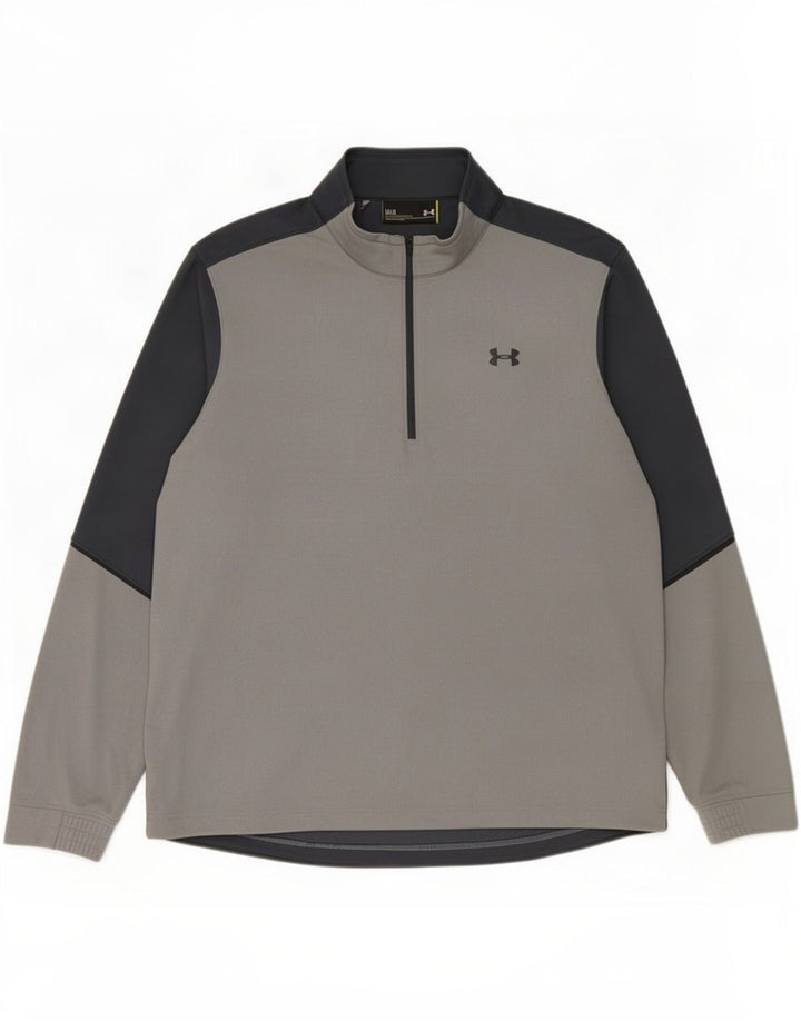 Ανδρική φόρμα με γραφικό πουλόβερ Under Armour Top Large Grey Colourblock