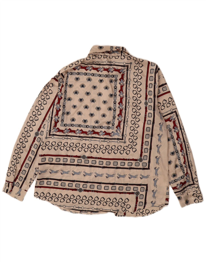 Marella Γυναικείο πουκάμισο EMME UK 12 Medium Beige Geometric Polyester