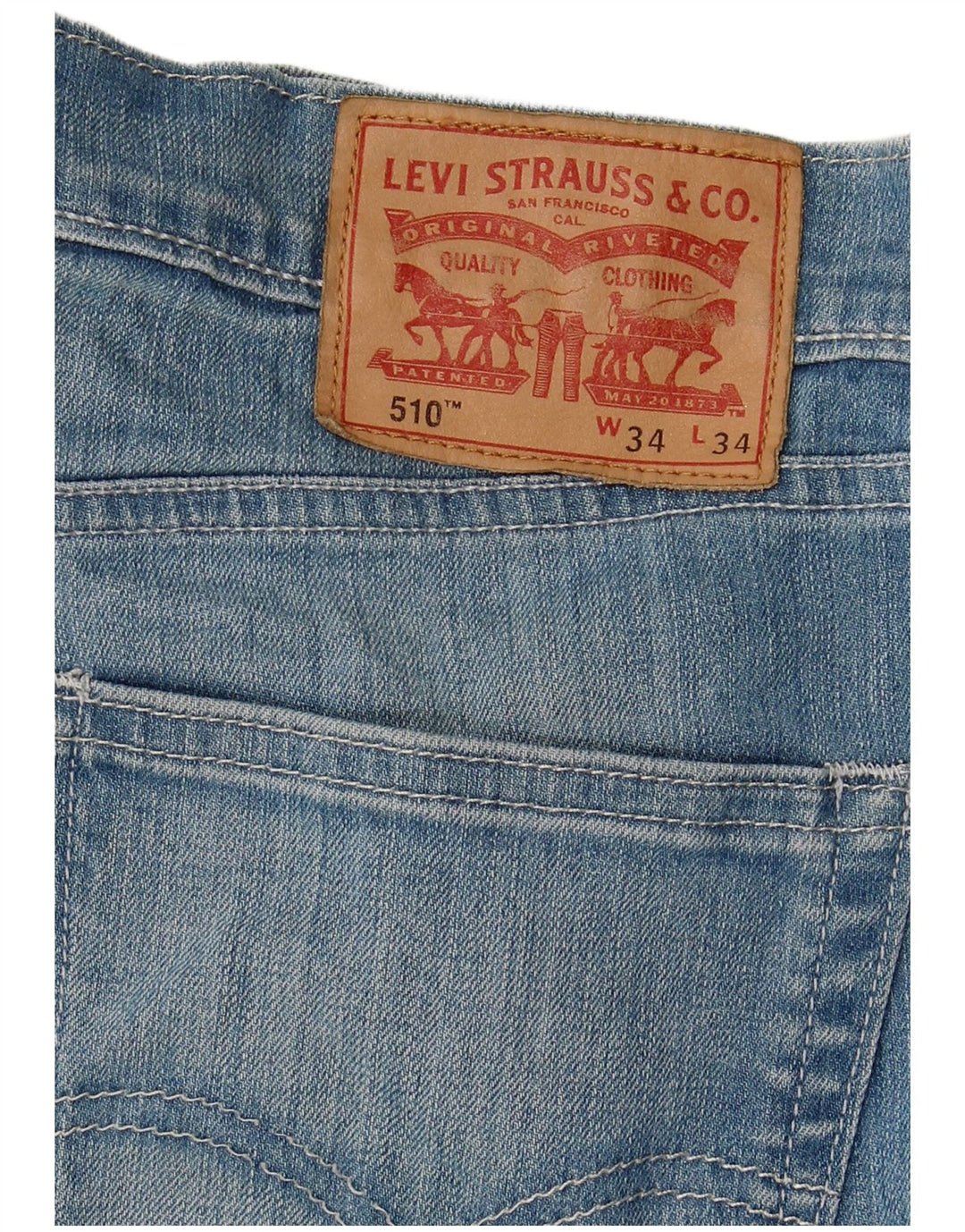 LEVI'S Ανδρικό 510 Skinny Jeans W34 L34 Μπλε Βαμβακερό