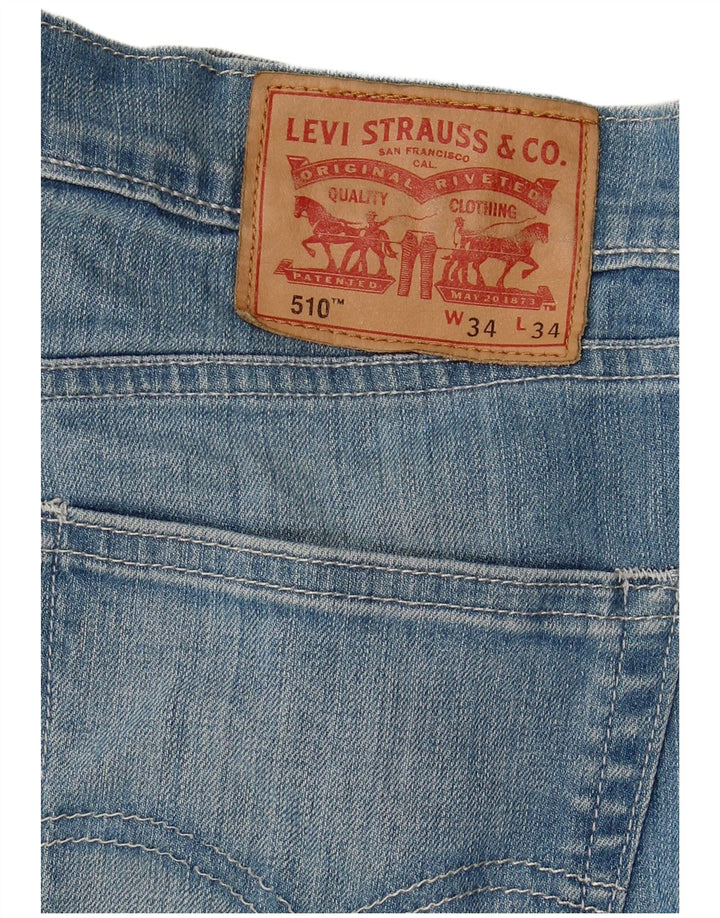 LEVI'S Ανδρικό 510 Skinny Jeans W34 L34 Μπλε Βαμβακερό