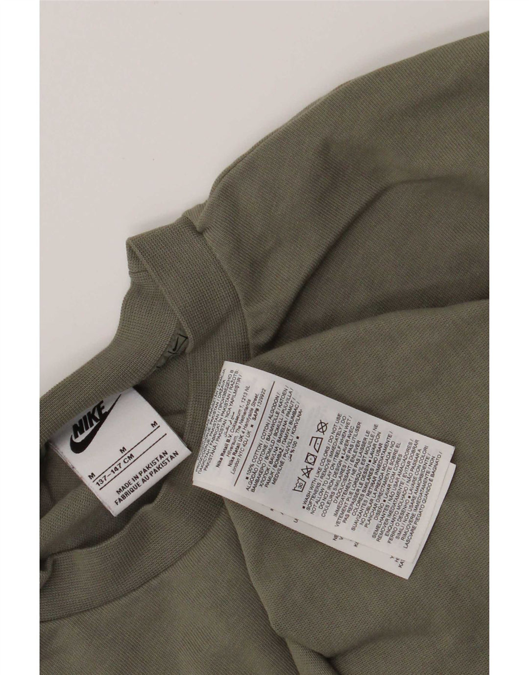 T-Shirt Nike Boys Top 10-11 Years Medium Khaki