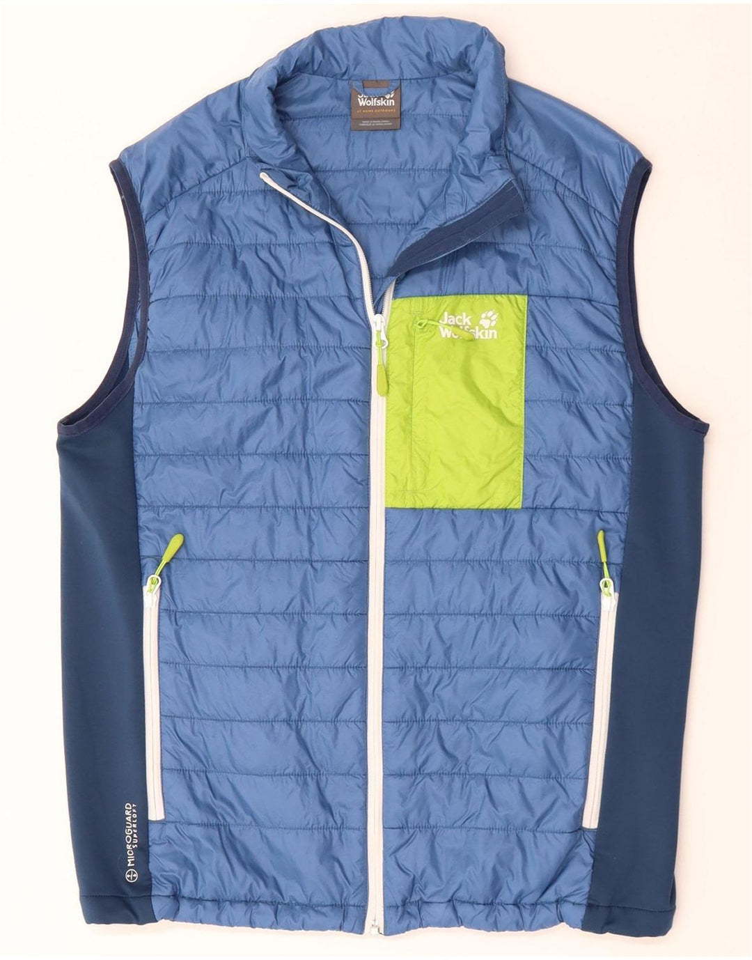JACK WOLFSKIN Ανδρικό Gilet UK 40 Large Blue Colorblock Πολυεστέρας