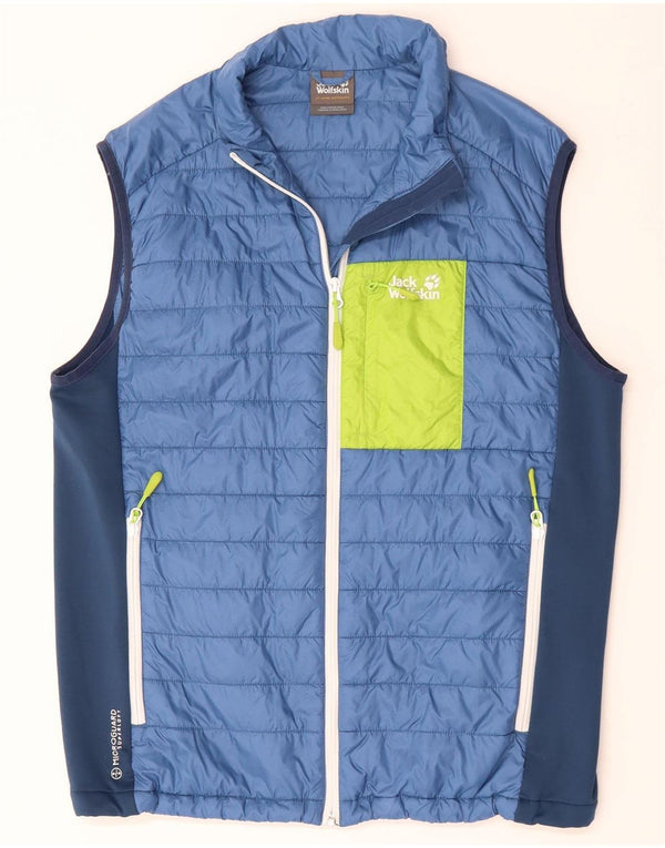 JACK WOLFSKIN Ανδρικό Gilet UK 40 Large Blue Colorblock Πολυεστέρας