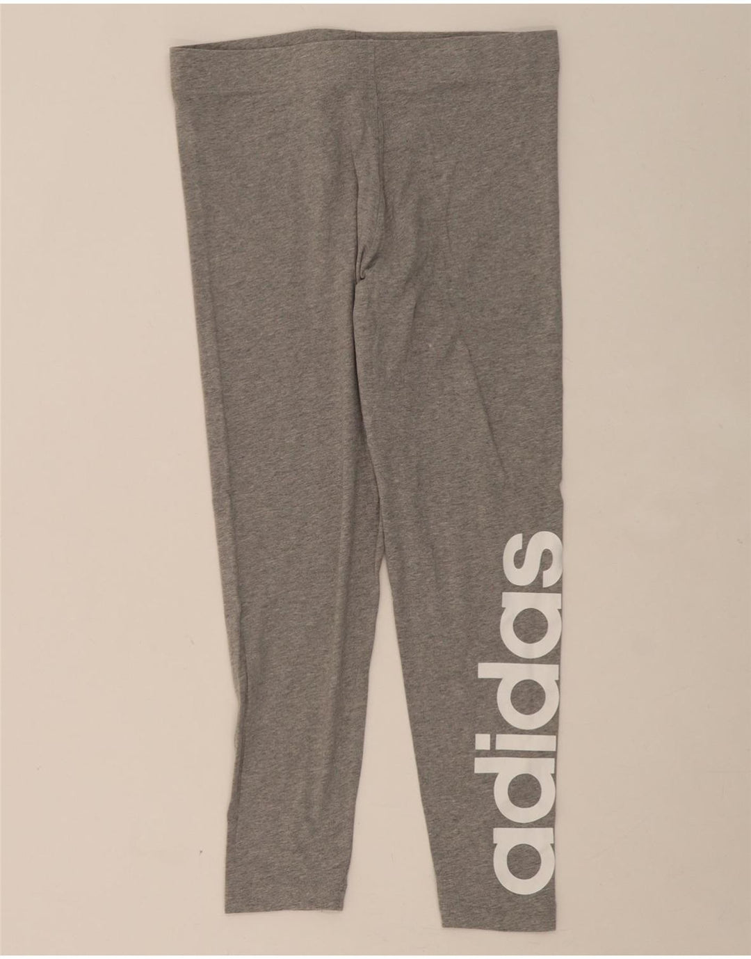 ADIDAS Womens Graphic Leggings UK 14 Medium Grey Vintage Adidas and Second-Hand Adidas from Messina Hembry 