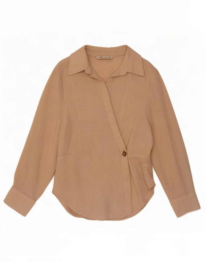 Zara Γυναικείο πουκάμισο UK 16 Large Beige