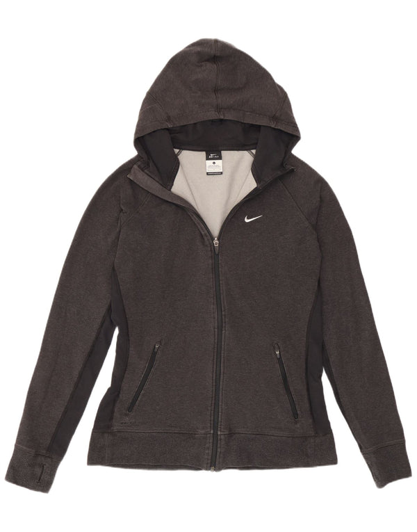 Γυναικείο πουλόβερ Nike Dri Fit Zip Hoodie UK 16 μεγάλο βαμβακερό γκρι