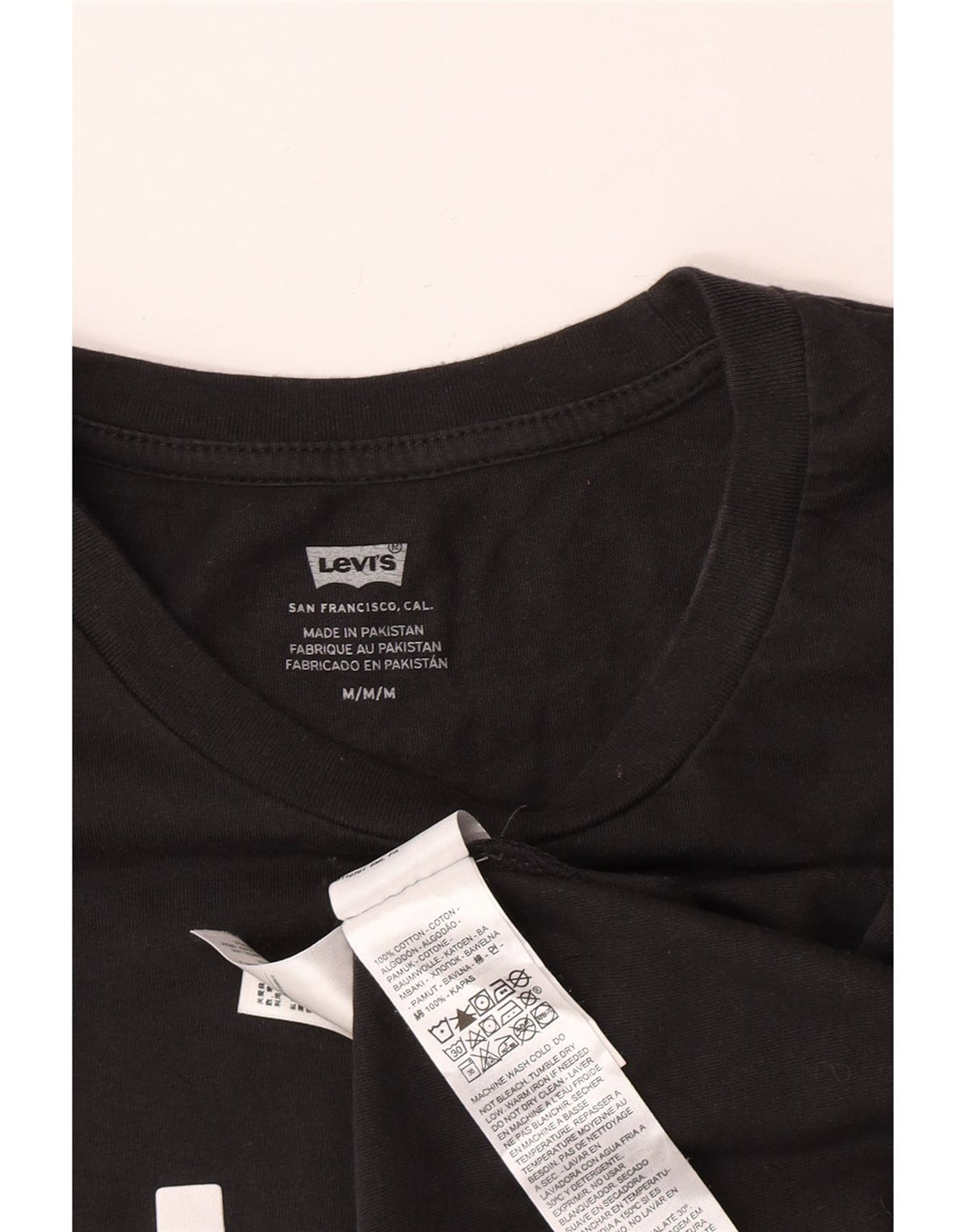 Γυναικείο γραφικό μπλουζάκι Levi's Top UK 14 μεσαίο μαύρο βαμβακερό