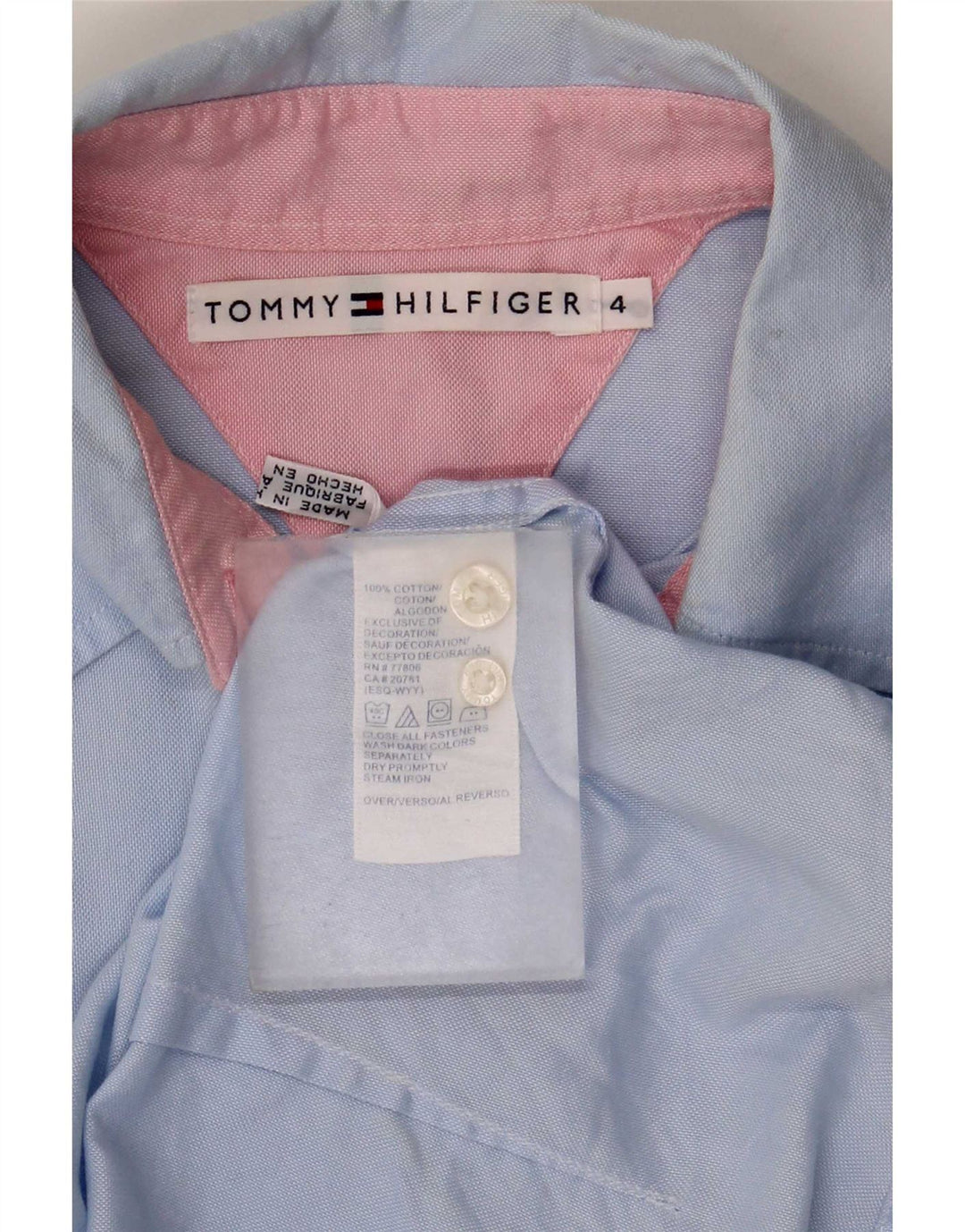 Tommy Hilfiger Γυναικείο Πουκάμισο US 4 Small μπλε βαμβακερό