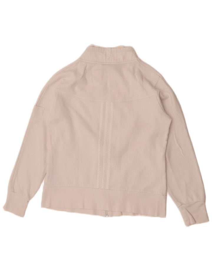 Γυναικεία αθλητική φόρμα Adidas Top Jacket UK 16 μεγάλο λευκό βαμβακερό