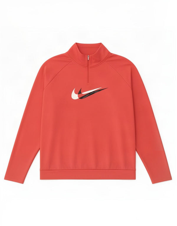 Γυναικεία φόρμα πουλόβερ με φερμουάρ Nike Dri Fit Top UK 18 XL Pink Polyester