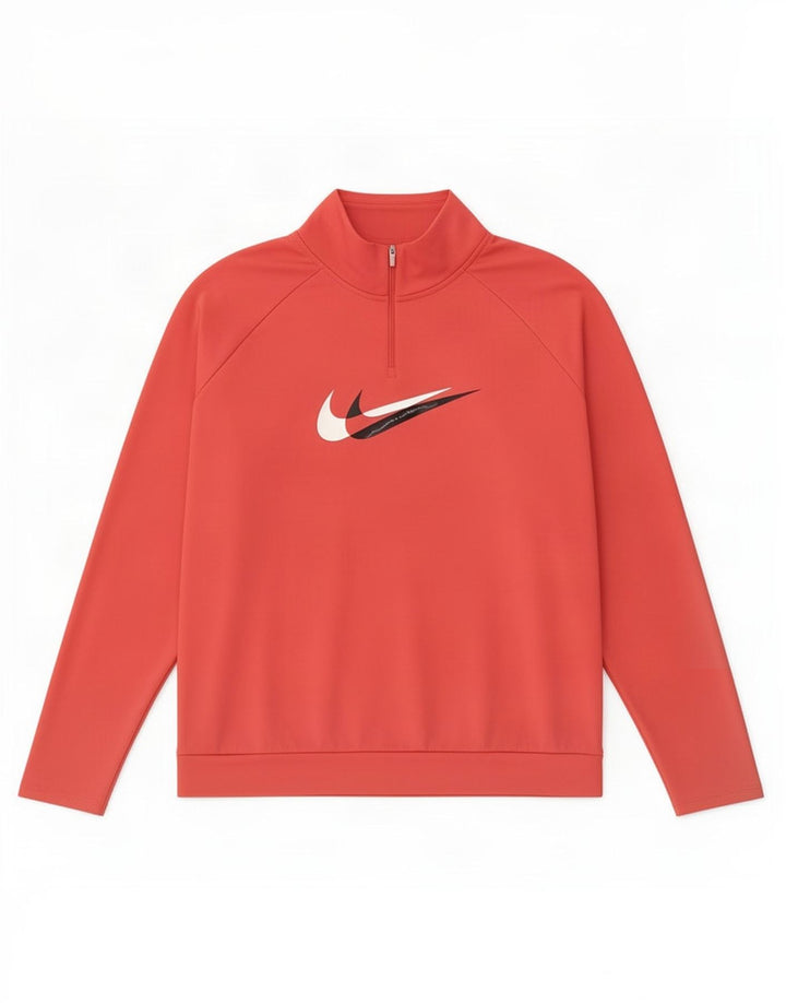 Γυναικεία φόρμα πουλόβερ με φερμουάρ Nike Dri Fit Top UK 18 XL Pink Polyester