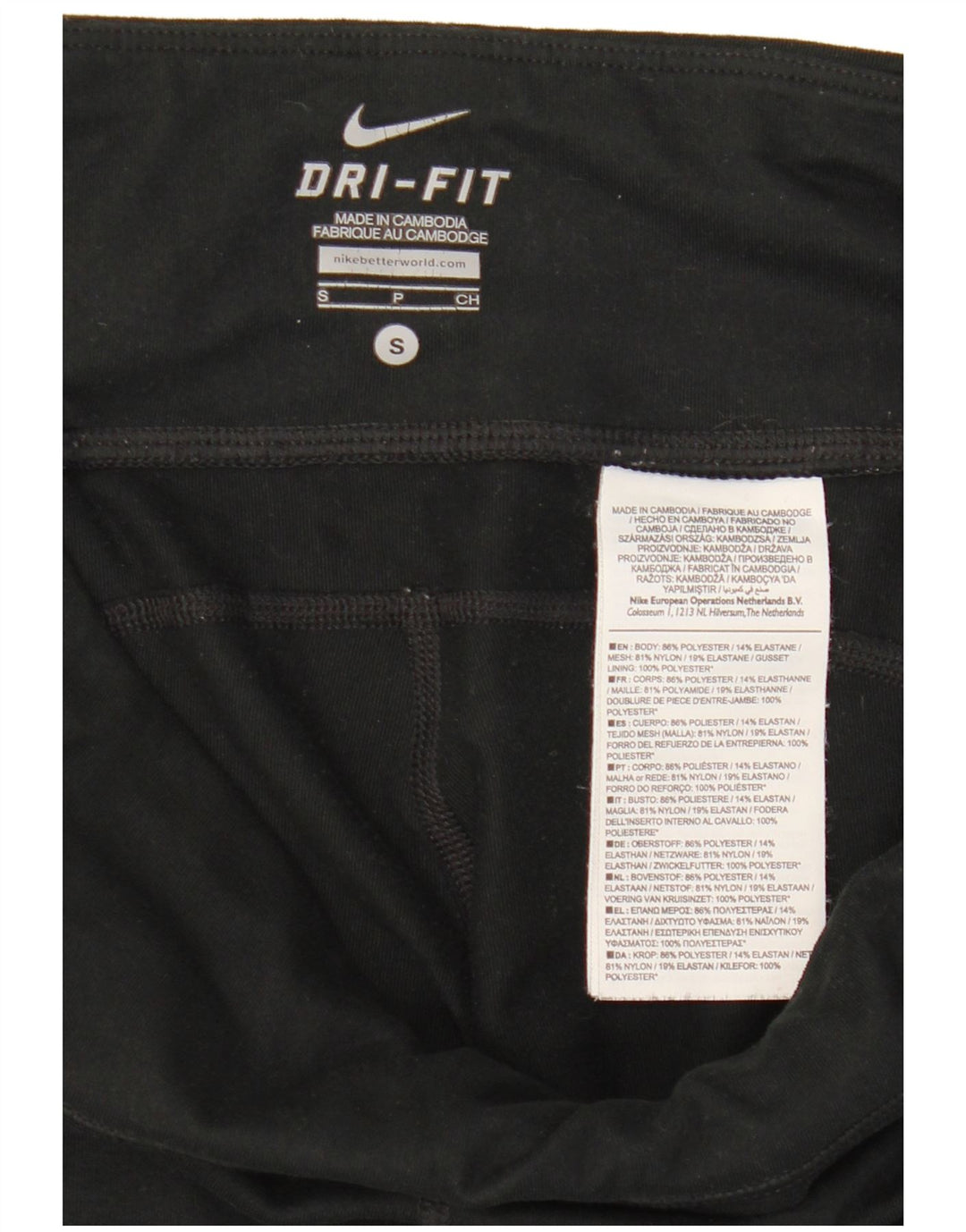 Γυναικεία κολάν Nike Dri Fit Capri UK 10 Small Black Polyester