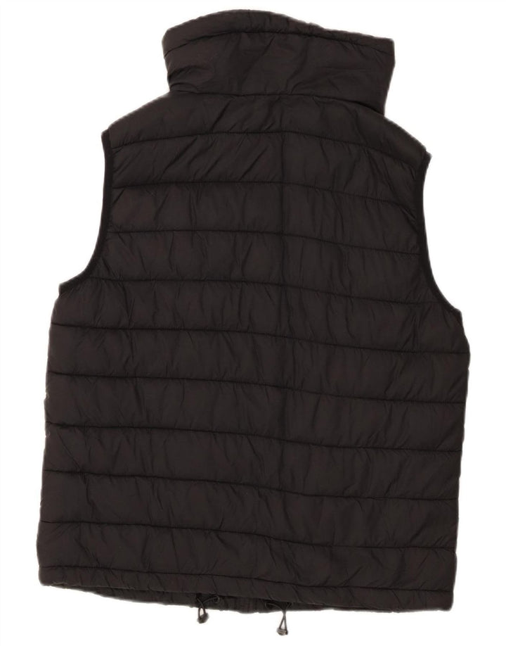 Zara Γυναικείο Gilet UK 14 Medium Black Nylon