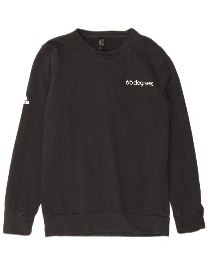 Ανδρικό γραφικό φούτερ Adidas Jumper Μικρό μαύρο βαμβακερό