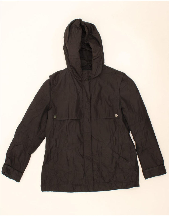 MARINA YACHTING Womens Hooded Windbreaker Jacket IT 50 XL Black Polyester Vintage Marina Yachting and Second-Hand Marina Yachting from Messina Hembry 