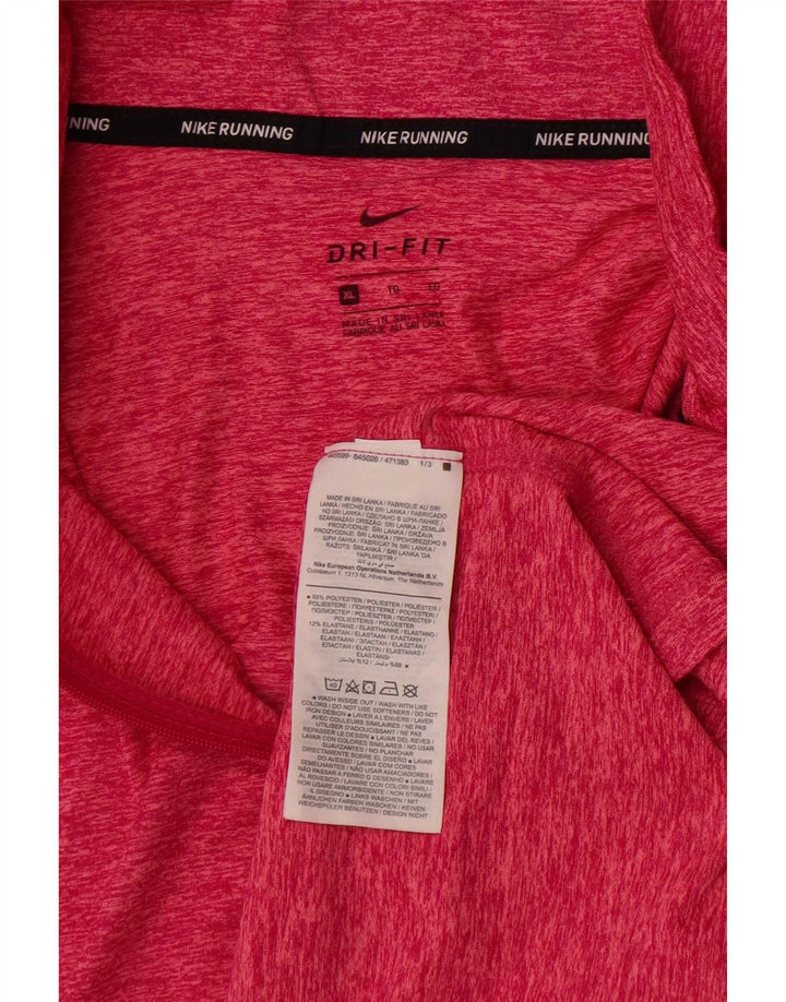 Ανδρική φόρμα Nike Dri Fit Running πουλόβερ με φερμουάρ στο επάνω μέρος XL Pink Flecked