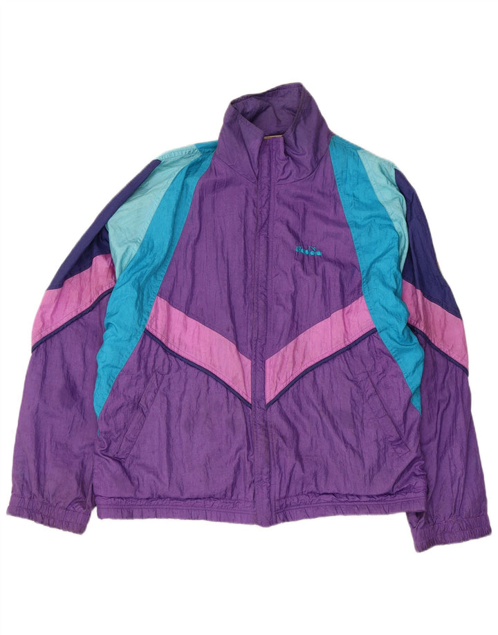 Ανδρική φόρμα Diadora Top Jacket Medium Purple Colourblock Polyamide