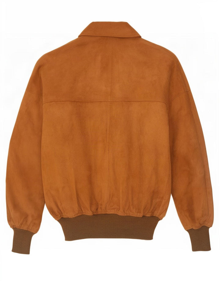 Maren Ανδρικό Suede Bomber Jacket IT 50 Large Beige Leather