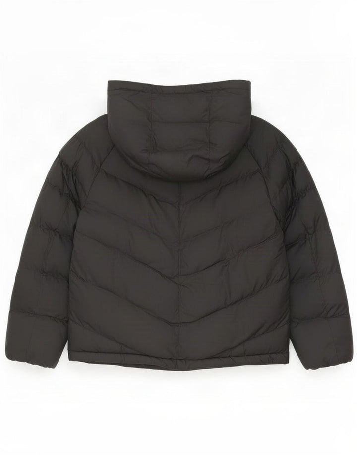 Nike Girls Hooded Jacket 8-9 Years Small Black