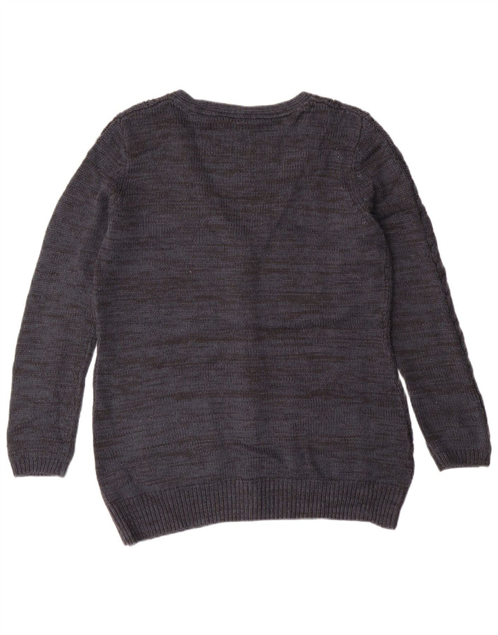 Γυναικείο πουλόβερ με ζακέτα Fat Face UK 14 Large Navy Blue Cashmere Classic